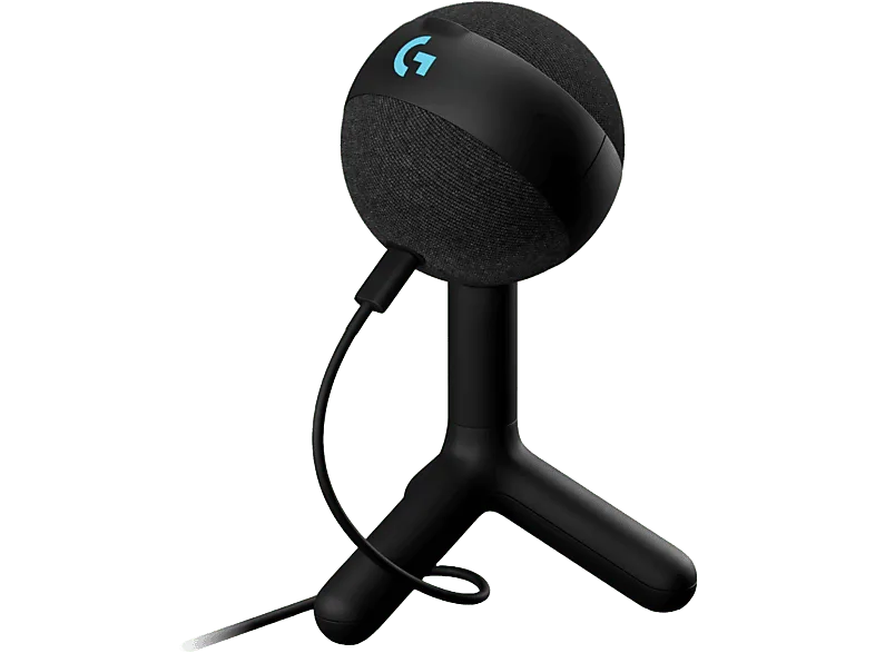 Micrófono - Logitech G Yeti Orb, Gaming, RGB Lightsync, Personalizable, USB, Windows-Mac, Cápsula de micrófono condensador, Negro