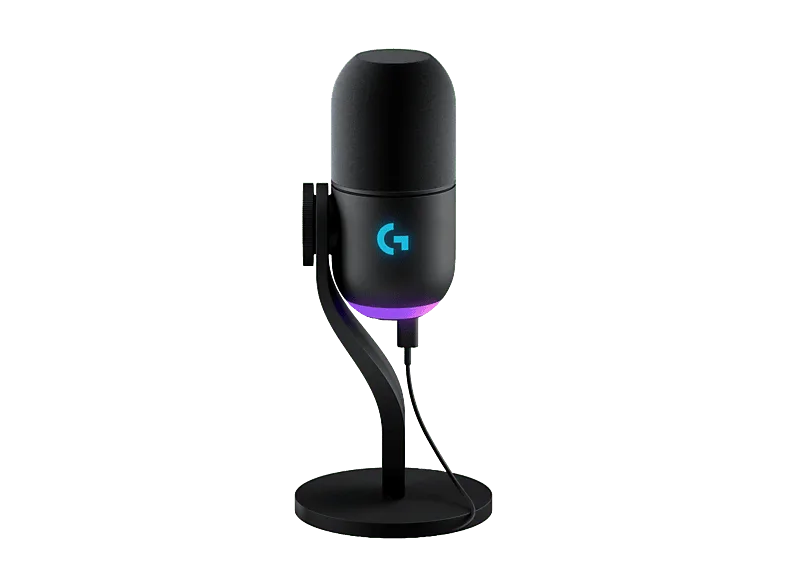 Micrófono - Logitech G Yeti GX para Gaming, USB, RGB, Lightsync, Bloqueo de ruido ambiental, Supercardioide, Personalizable, PC-Mac, Negro