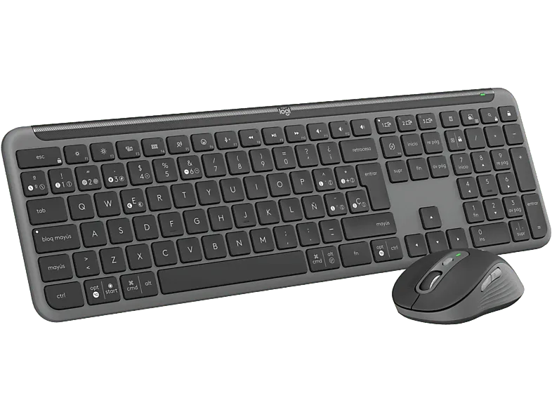 Pack Teclado + Ratón - Logitech MK950, Inalámbrico, Bluetooth/USB, Logi Bolt, Personalizable, Multidispositivo, Accesos directos, Windows/Mac, Negro