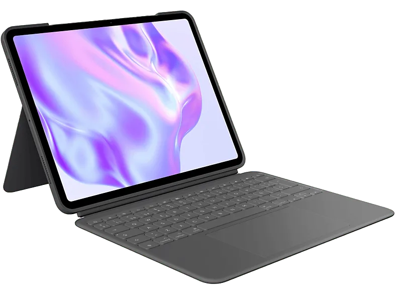 Funda con teclado - Logitech Combo Touch iPad Pro 13″, Retroiluminación, Accesos directos, Teclado extraíble, 4 modos de uso, Trackpad, Negro
