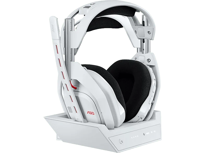 Auriculares gaming - Logitech G ASTRO A50 Gen 5 + Estación base PlaySync Audio, Inalámbrico, Micrófono 48kHz, PC-PS-Nintendo-Xbox, Lightspeed, Blanco