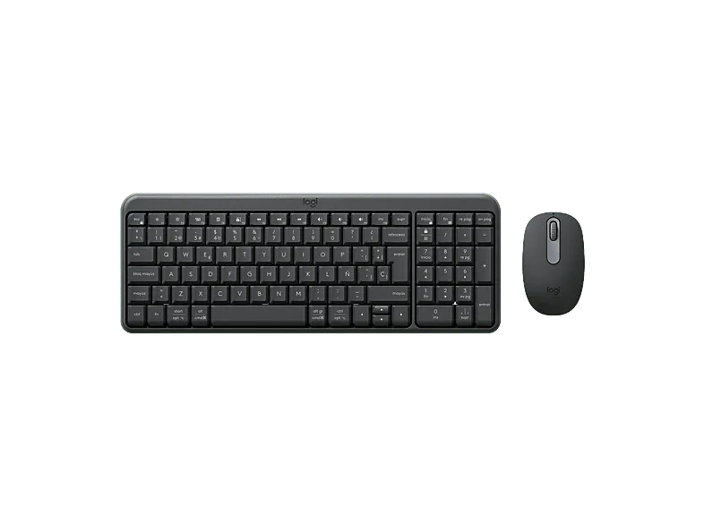Pack Teclado + Ratón - Logitech MK250, Inalámbrico, Bluetooth, Autonomía 12 meses, Ambidiestro, Windows/Mac/Chrome, Resistente a salpicaduras, Negro