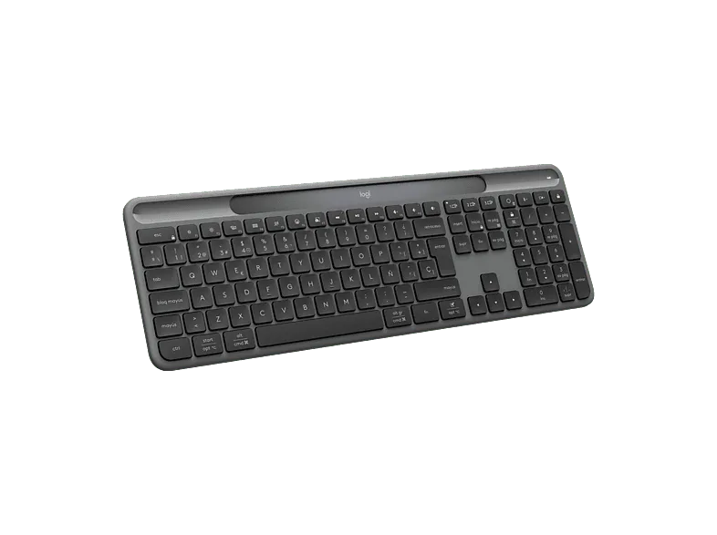 Teclado numérico - Logitech Signature Slim Solar+, Bluetooth, Alimentación por luz solar y artificial, Multidispositivo, PC-Mac, Personalizable, Negro