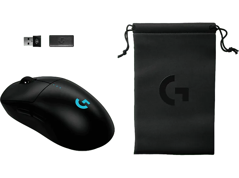 Ratón gaming - Logitech G Pro 2 Lightspeed + Funda Dongle, Bluetooth, 44.000ppp, Carga rápida, Lightsync, Ambidiestro, Personalizable, Negro