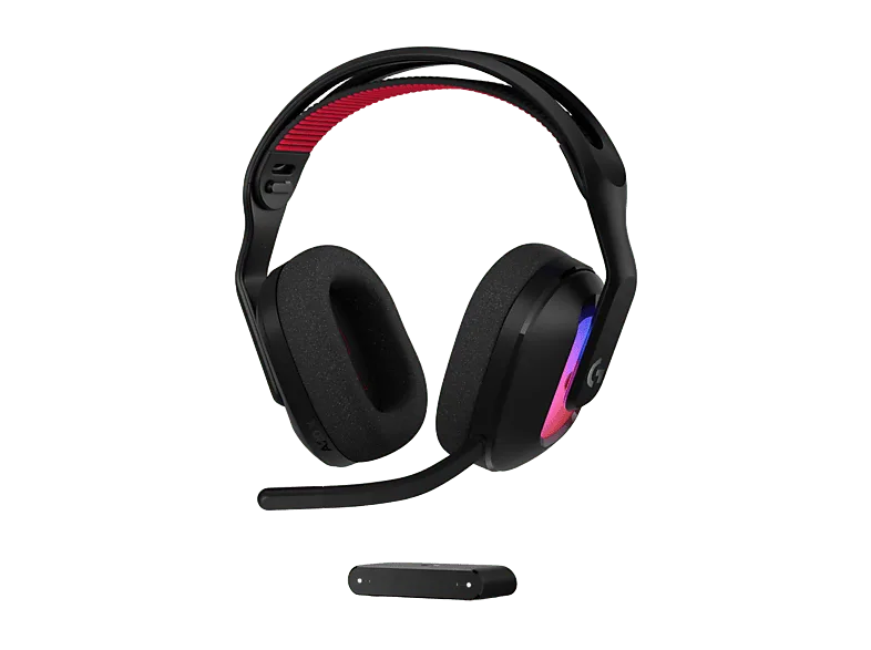 Auriculares gaming - Logitech G A20 X Lightspeed, Bluetooth, PS5-XBOX-Switch-PC, Playsync, Micrófono extraíble, Personalizable, Lightsync, Negro