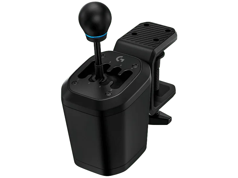 Palanca de cambios - Logitech G RS H-Shifter, 7 velocidades y marcha atrás personalizable, Windows, Playstation/Xbox, Mordaza sujeción, Negro