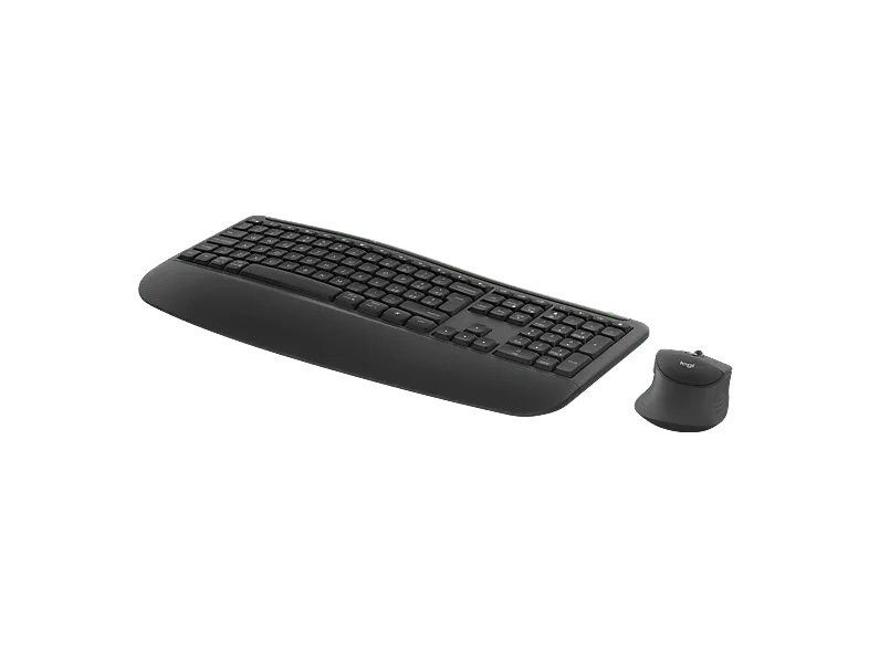 Pack Teclado + Ratón - Logitech Signature MK880, Inalámbrico, Bluetooth, Reposamanos, Multidispositivo, PC-Mac, Personalizable, Negro