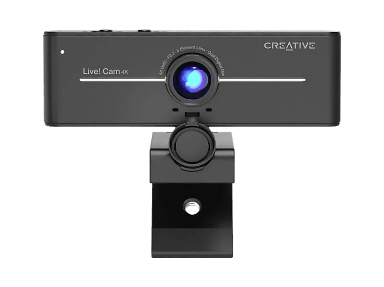 Webcam - Creative Live! Cam Sync 4K, 8.0 Megapixel UHD (3840 x 2160), Enfoque Manual, Micrófono, 95°, Cubierta de la lente Privacidad, Negro