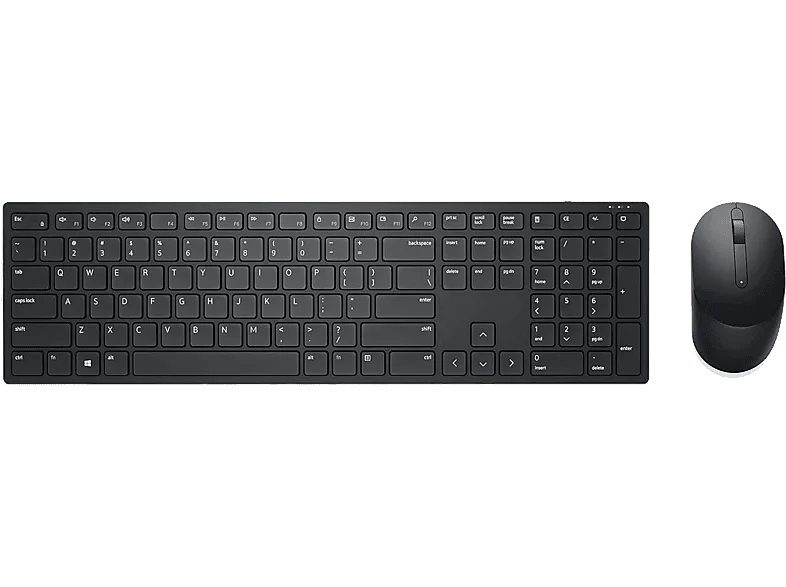Pack Teclado + Ratón - Dell KM5221W, Inalámbrico, Silencioso, 12 Teclas programables, Negro