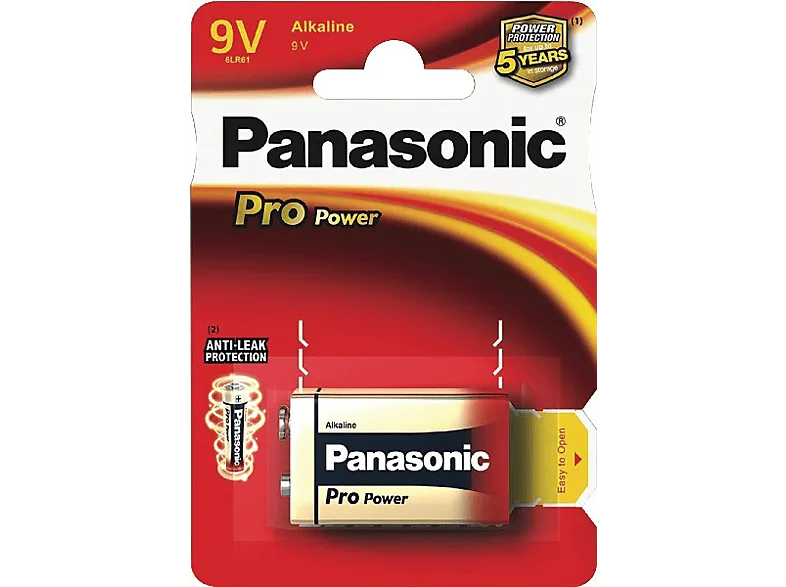 Pila - Panasonic 6 LR 61 Pro Power, Tipo 9V, 1 ud