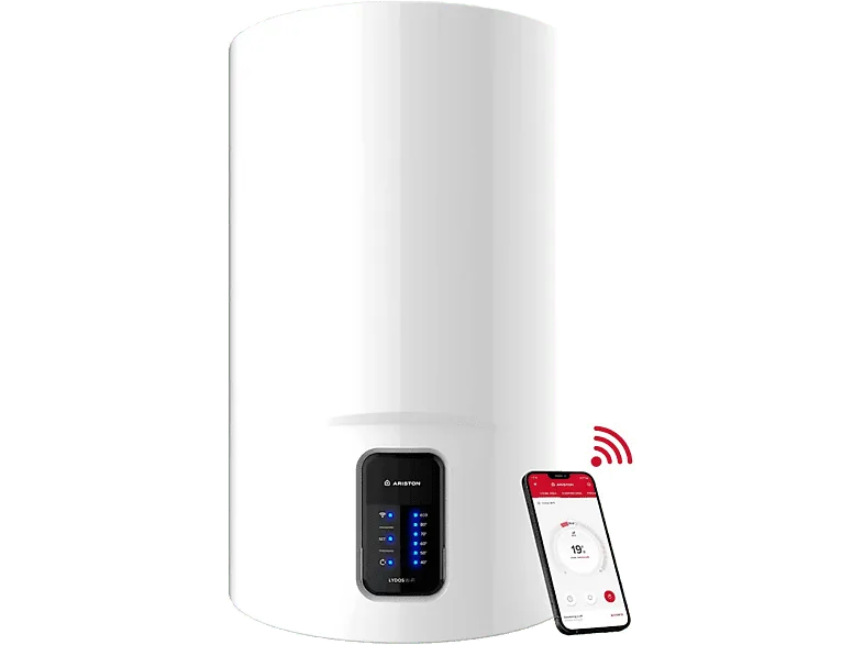 Termo eléctrico - Ariston Lydos, Capacidad 80 l, V 1.5K EU, WiFi, Blanco