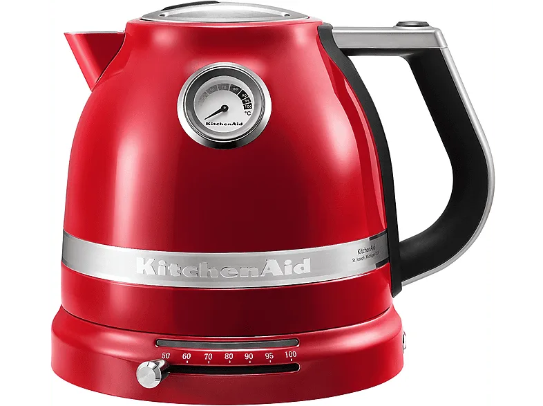 Hervidor de agua - KitchenAid 5KEK1522EER, 2400W, 1.5L, Rojo