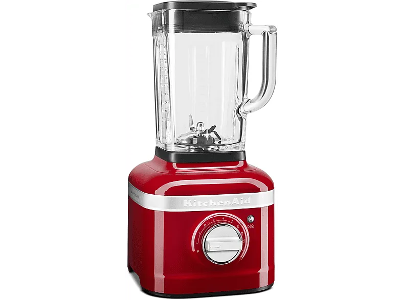 Batidora de vaso - KitchenAid 5KSB4026ECA K400, 1200 W, 1.40 l, Cuchilla acero inoxidable, 5 Velocidades, Rojo