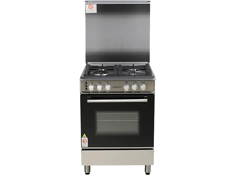 Cocina a gas - Jocel JFG4I007339, 4 zonas, 80 l, Gas butano, 60 cm, Inox