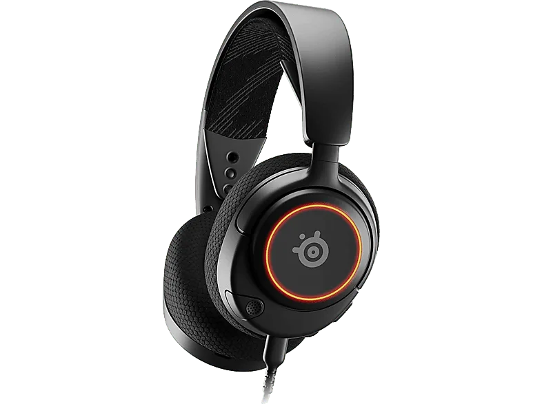 Auriculares gaming - SteelSeries Arctis Nova 3, Controladores Hi-Fi, Luces RGB, Cancelación de ruido, Negro
