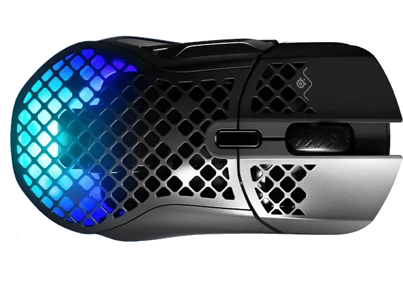 Ratón gaming - SteelSeries Aerox 5 Wireless, Inalámbrica, 2,4 GHz y Bluetooth 5.0, Óptico RGB, 18000 DPI, 180h Autonomía, 9 Botones, Negro (imagen 1 de 3)