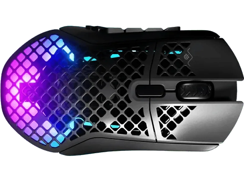 Ratón gaming - SteelSeries Aerox 9 Wireless, Inalámbrica, 2,4 GHz y Bluetooth 5.0, 18000 DPI, 180h Autonomía, 18 Botones, Negro (imagen 1 de 3)