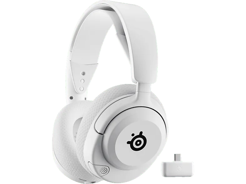 Auriculares gaming - SteelSeries Arctis Nova 5, Circumaurales, Bluetooth, Hasta 60 horas, Cancelación ruido AI, Micrófono retráctil, Blanco
