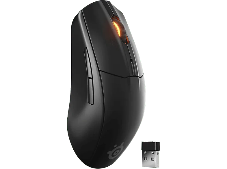 Ratón gaming - SteelSeries Rival 3 Wireless Gen 2, 2,4GHz / Bluetooth, 18000 ppp, Negro