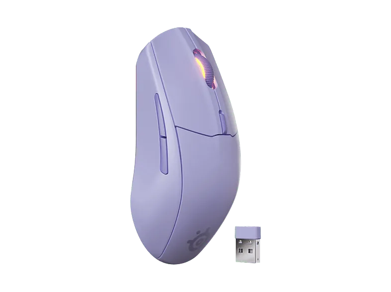 Ratón gaming - SteelSeries Rival 3 Wireless Gen 2, 2,4GHz / Bluetooth, 18000 ppp, Lavander – Lavander