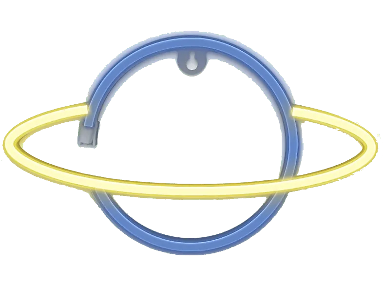 Luces LED - Forever RTV100228, Neón, BAT+USB, Saturn, Yellow, Blue