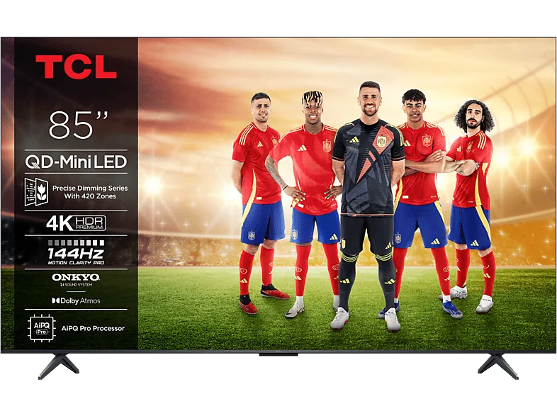 TV QD-Mini LED 85" -&nbsp;TCL&nbsp;85C6K, 4K HDR Premium, FALD, Smart con Google TV, Dolby Vision IQ·Atmos, 144Hz, Wifi