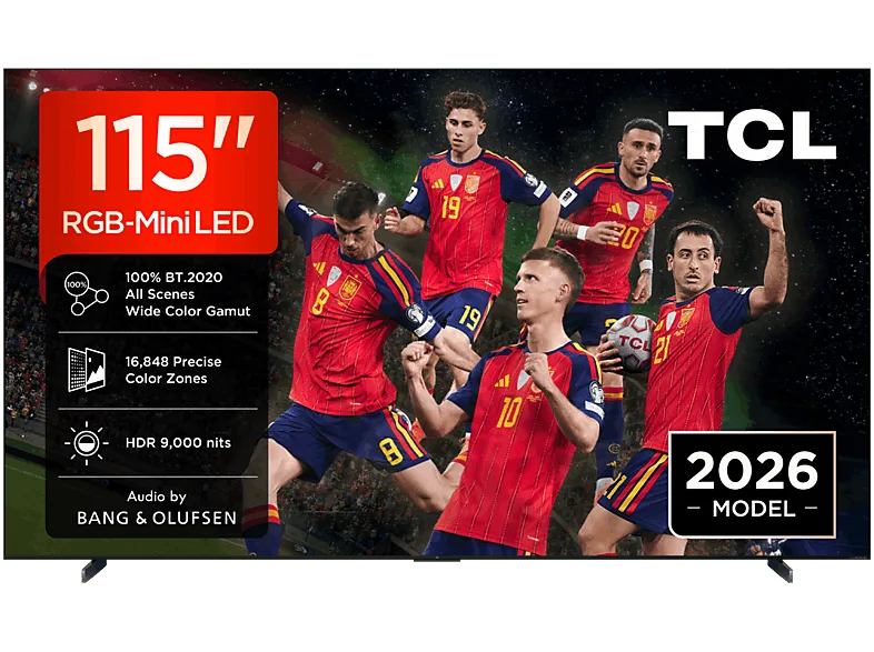 TV RGB Mini LED 115" - TCL 115RM9L, UHD 4K, AiPQ Pro Processor, Smart con Google TV, 144 Hz, Negro