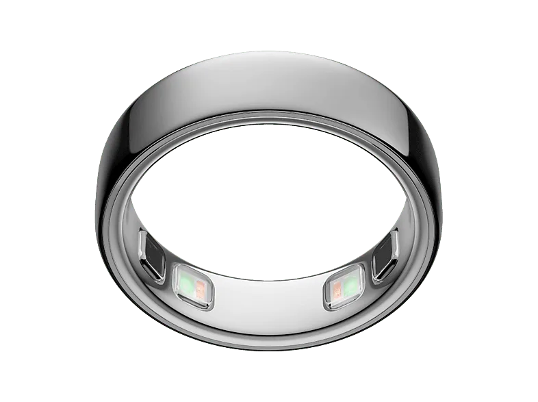 Anillo inteligente - Oura Ring 5, Talla 9, Hasta 9 días autonomía, Bluetooth, 50 métricas de salud, Titanio, Plata