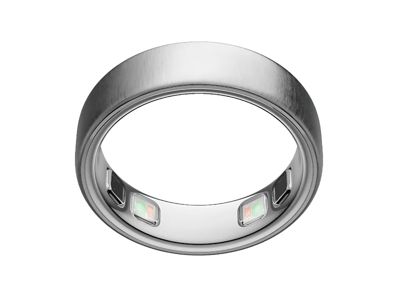 Anillo inteligente - Oura Ring 5, Talla 7, Hasta 9 días autonomía, Bluetooth, 50 métricas de salud, Titanio, Brushed Silver