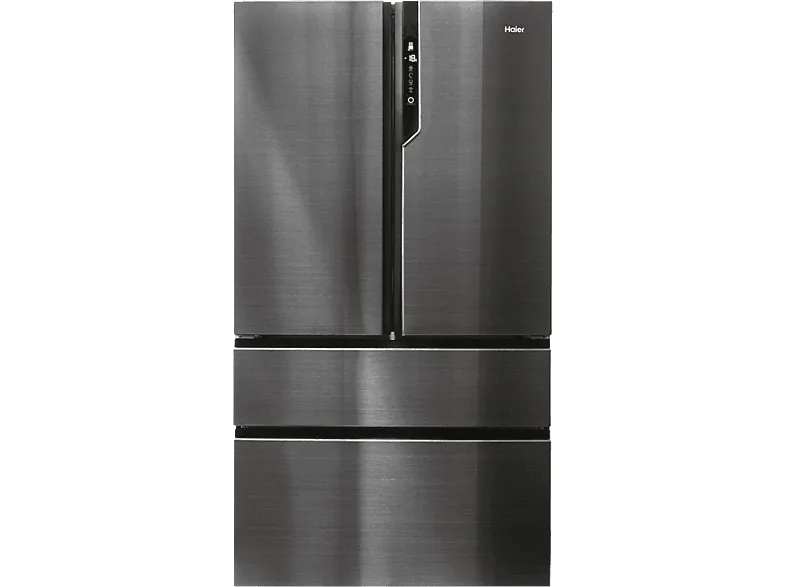 Frigorífico americano - Haier FD 100 Series 7 HB26FSNAAA, No Frost, 190 cm, 750 l, Fabricador de hielo, My Zone Plus, Negro