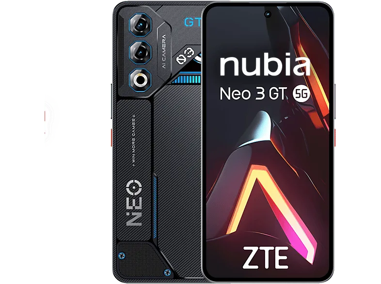 Móvil - ZTE Nubia Neo 3GT, Interstellar Grey, 256 GB, 12 GB RAM, 6.8" Full HD+, OLED, Unisoc T9100 6nm, octa-core 2.7GHz, 5000 mAh (imagen 1 de 3)