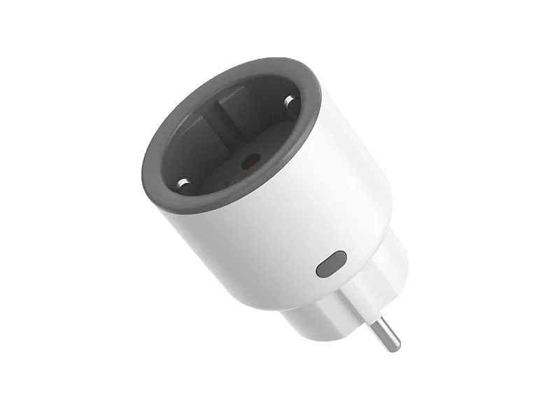 Enchufe inteligente - Sonoff S60TPF, Medición en tiempo real, Control por Voz y App, Wi-Fi Plug, Blanco gris