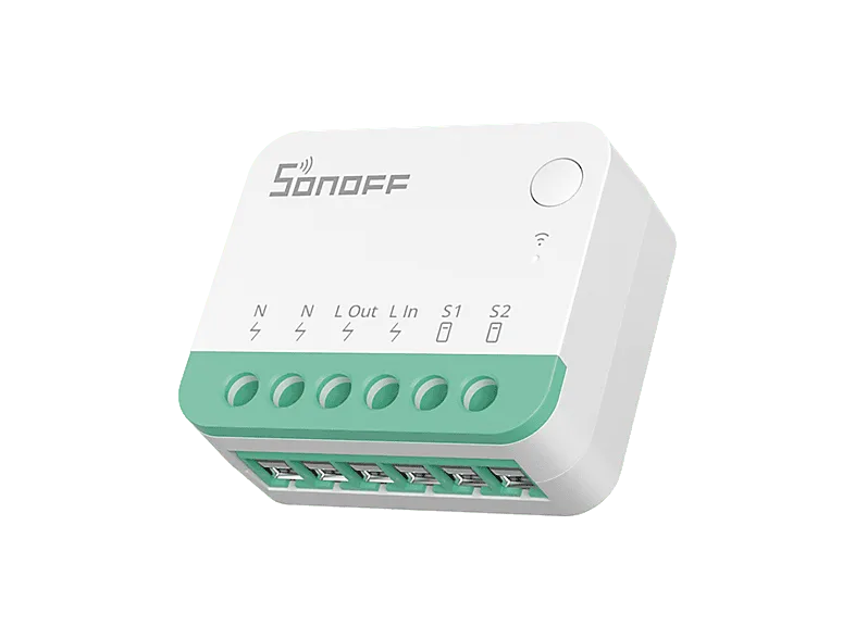 Interruptor inteligente - Sonoff MINIR4M, Wi-Fi Matter, 10A, Mini Extreme, Control por voz, Blanco