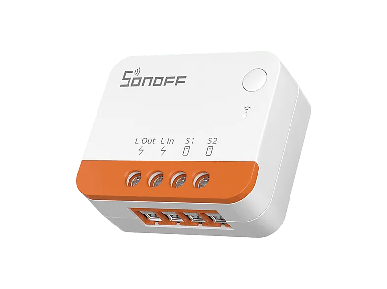 Interruptor inteligente - Sonoff ZBMINIL2, extremo ZBMINI Zigbee (sin neutro), 6A, Optimizado para bombillas de baja potencia, Blanco