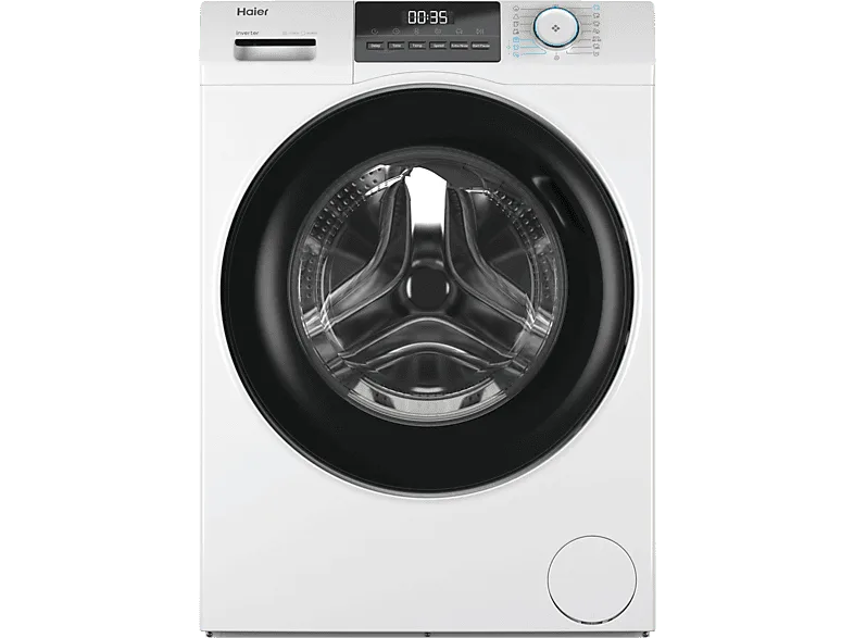 Lavadora carga frontal - Haier I-Pro Series 1 HW80-BP14929A-S, 8 kg, 1400 rpm, Motor Inverter, Función Vapor, Antibacterias, Blanco