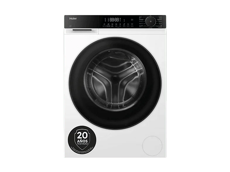 Lavadora carga frontal - Haier X5 Series HW90-BP14357TUIB, 9kg, 1400rpm, Motor Inverter, Wi-Fi, Blanco