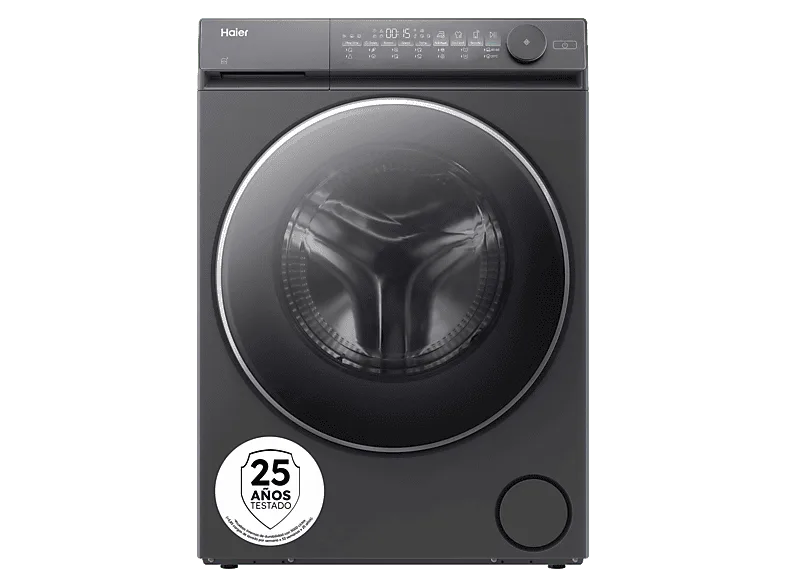Lavadora secadora - Haier HWD90BP14367GTUS, 9 kg/5 kg, Inverter, 1400rpm, Flexy Time, Ciclo Allergy Care, Ropa de bebé, Inox