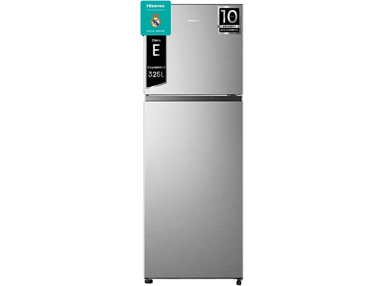 Frigorífico dos puertas - Hisense RT422N4ACE, No frost, 169.6 cm, 325 l, Tecnología inverter, Inox