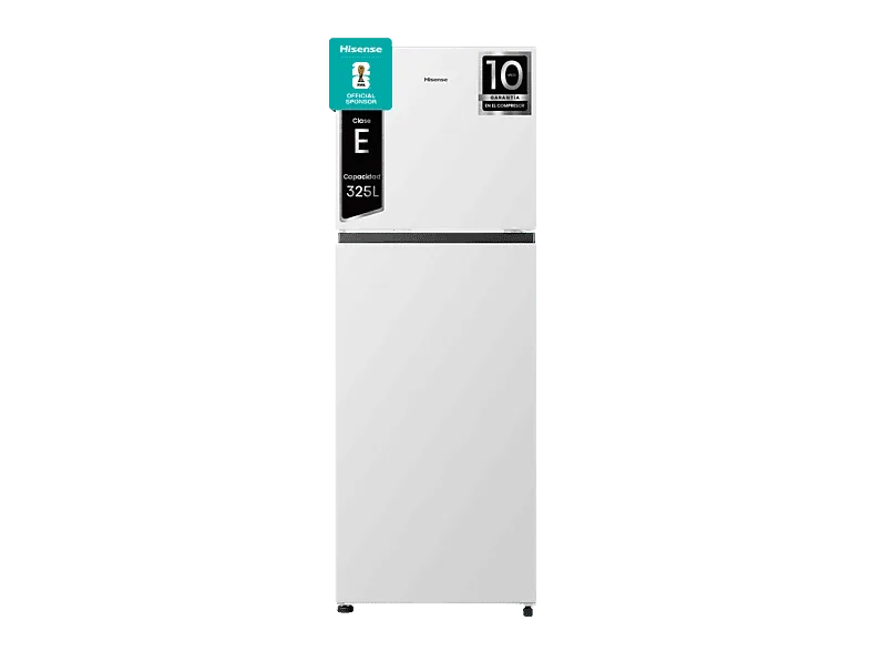 Frigorífico dos puertas - Hisense RT422N4AWE, No frost, 169.6 cm, 325 l, Tecnología inverter, Blanco