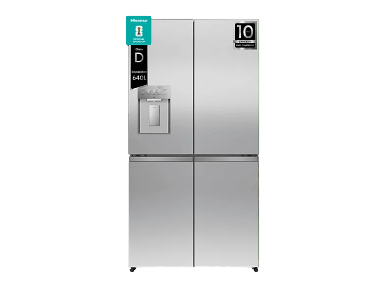 Frigorífico americano - Hisense RQ640P5SSD, Total No Frost, 179 cm, 640 l, Wi Fi, Tecnología UV, Inox