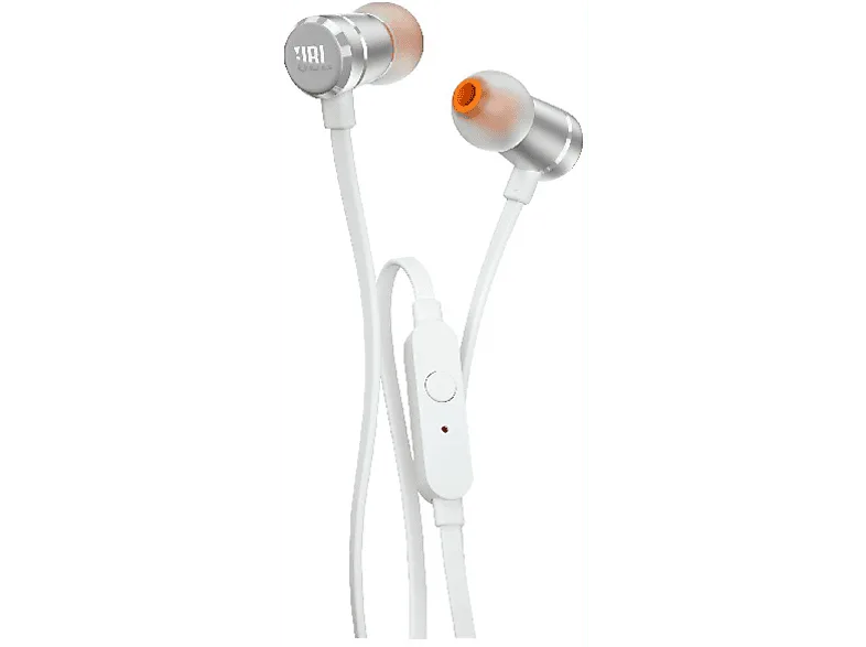 Auriculares de botón - JBL T290, Micrófono, Control remoto, Plata