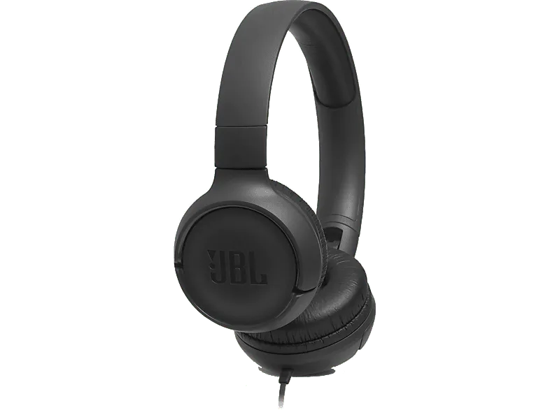 Auriculares - JBL Tune 500, Pure Bass Sound, Micrófono, Plegables, Control volumen, Negro