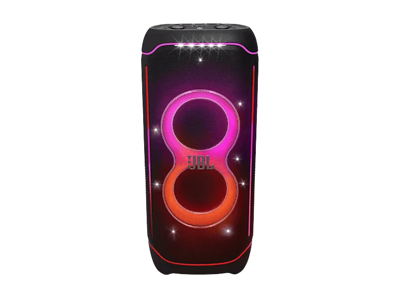 Altavoz de gran potencia - JBL PartyBox Ultimate, 1100W, Espectáculo luces, Bluetooth, WiFi, Asa y ruedas, Negro