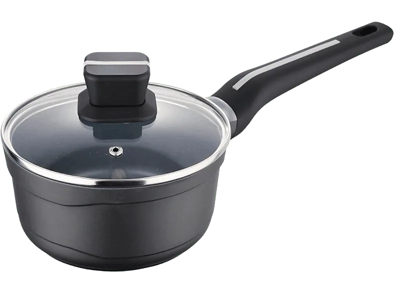 Cazo - Bergner Bistro Grey SG6424, 1.3 l, Aluminio fundido, Inducción, Con tapa, Negro