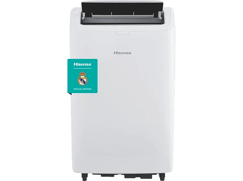 Aire acondicionado portátil - Hisense APC09QC, 2236 fg/h, 3 velocidades, Deshumidificador, Super Cool, Mando a distancia, Kit Ventana, Wi-Fi, Blanco