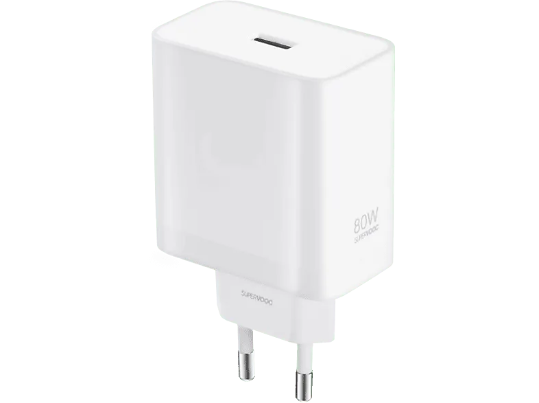 Cargador móvil - OPPO SUPERVOOC 80W, Universal, Blanco