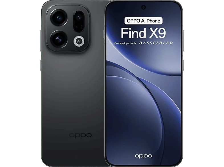 Móvil - OPPO Find X9, Space Black, 512 GB, 12 GB RAM, 6.59" AMOLED ProXDR Gorilla Glass 120 Hz, MediaTek 9500, 7025 mAh