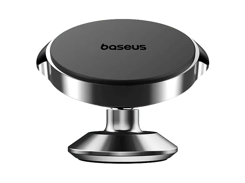 Soporte de móvil para coche - Baseus Small Ears Series, Universal, Con 4 potentes imanes neodimio, Sujeción 360º, Base metálica, Negro
