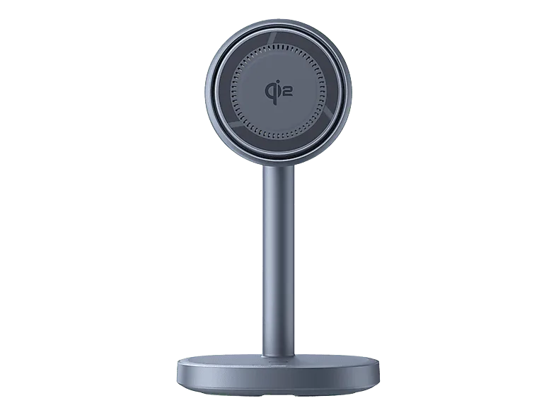 Base de carga - Baseus Orbit 2 Pro, 20W, Universal, Doble inalámbrica Qi2, Carga rápida, Sistema refrigeración inteligente, Gris Space