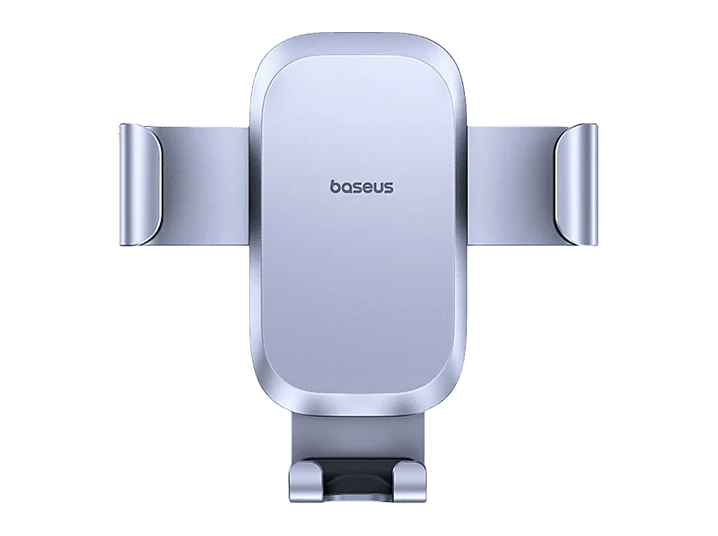 Soporte de móvil para coche - Baseus METAL AGE GRAVITY, Para rejilla aire, Estable con reducción ruido, Gris Space